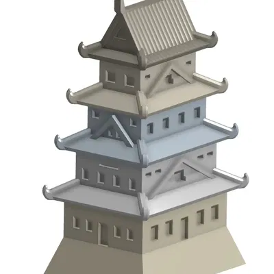 Mô Hình Lâu Đài Nhật Bản Thu Nhỏ