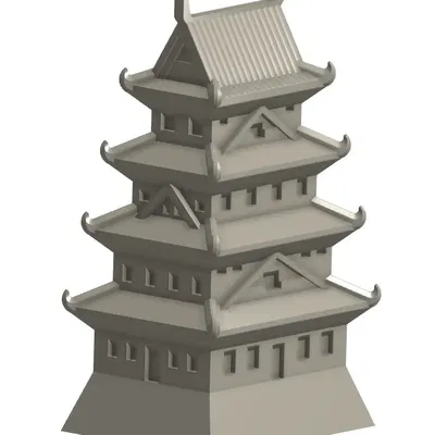 Mô Hình Lâu Đài Nhật Bản Thu Nhỏ