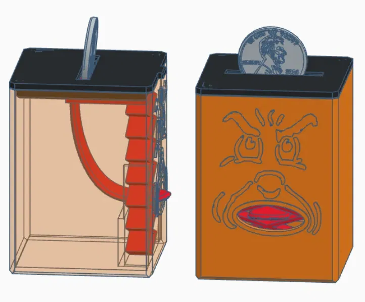 Hộp Bỏ Tiền Mặt Cười Biến Đổi Kèm Lưỡi Thè Ra - Image 1