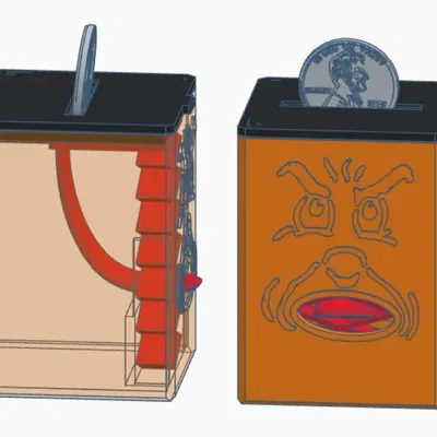 Hộp Bỏ Tiền Mặt Cười Biến Đổi Kèm Lưỡi Thè Ra