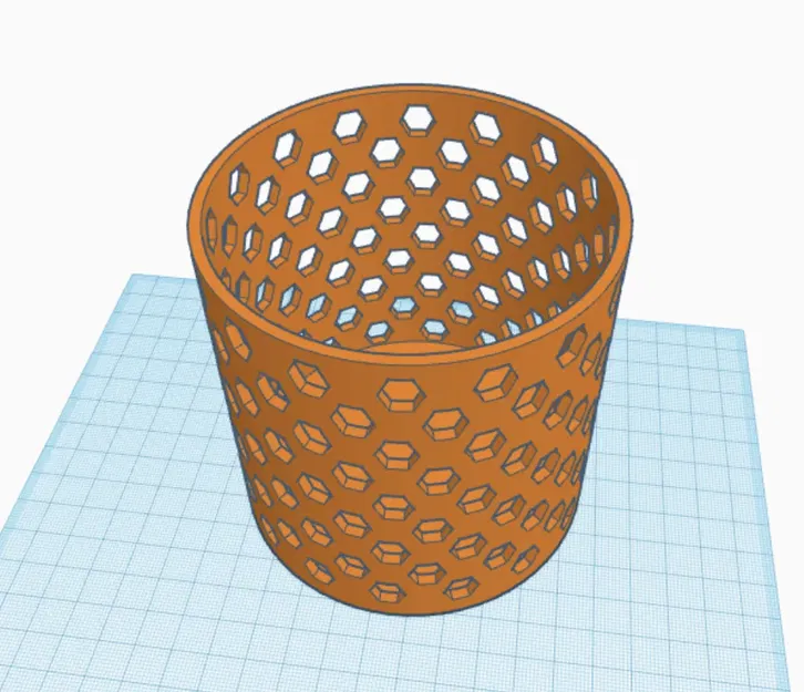 Thùng Rác Có Họa Tiết Lục Giác - Image 1