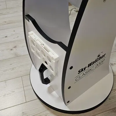 Foldable dobsonian telescope lens tray.