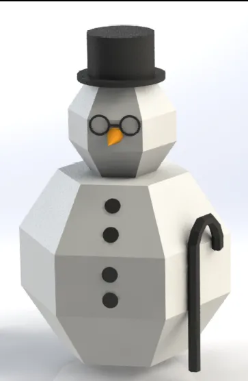 Title Low Poly Snowman Tóm tắt Người tuyết Low Poly có thể tùy c - Image 1