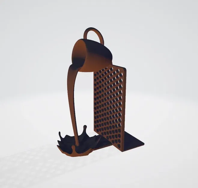 Chân đế/giá đỡ sách hình ly cà phê đổ - Image 1