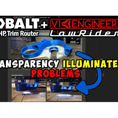 Giá đỡ Router Kobalt LR3 cho PLA/PETG trong suốt