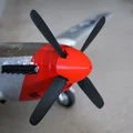 Chong chóng/Chóp mũi E-flite P-51D Mustang 1.2m zin 4 cánh 10.5 inch - Thumbnail 1