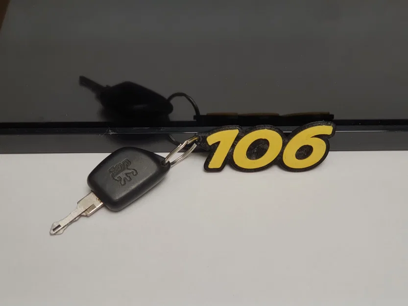 Móc Khóa Peugeot 106 Đơn Giản - Image 1