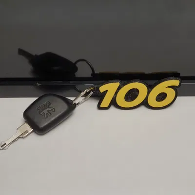 Móc Khóa Peugeot 106 Đơn Giản