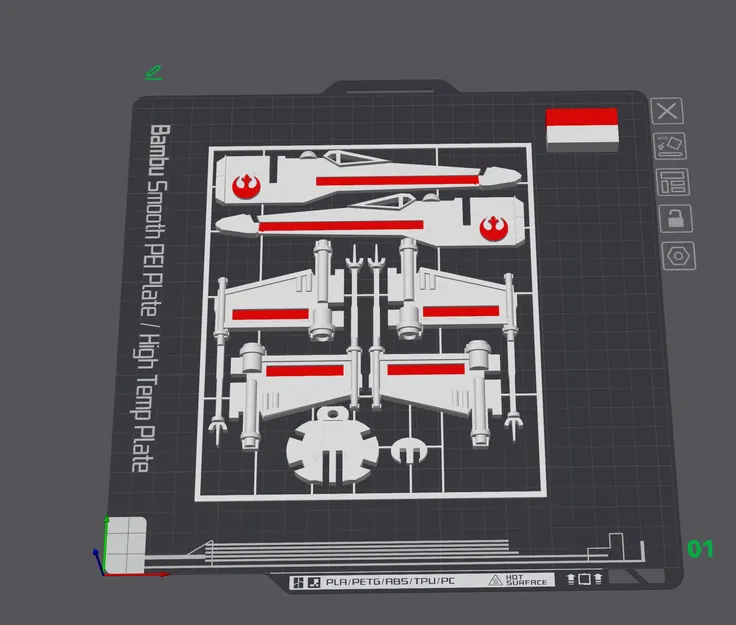 Mô hình X-WING Kit Card Có Màu - Image 1