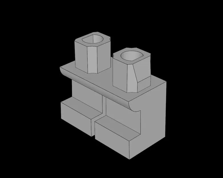 Hông và Chân Lego Ngắn Tương Thích (41879.dat) Không Lỗ - Image 1
