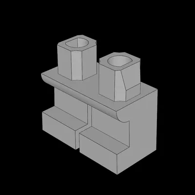 Hông và Chân Lego Ngắn Tương Thích (41879.dat) Không Lỗ