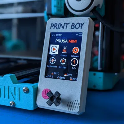 Khung In Cho Màn Hình LCD Prusa Mini 3.2" Phong Cách Game Boy