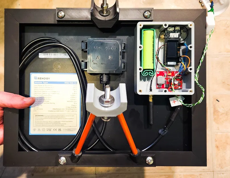 10W 12V solar panel holder + Stevenson Screen MESHTASTIC repeater - Image 4
