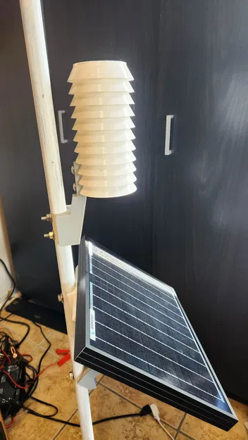 10W 12V solar panel holder + Stevenson Screen MESHTASTIC repeater - Image 8