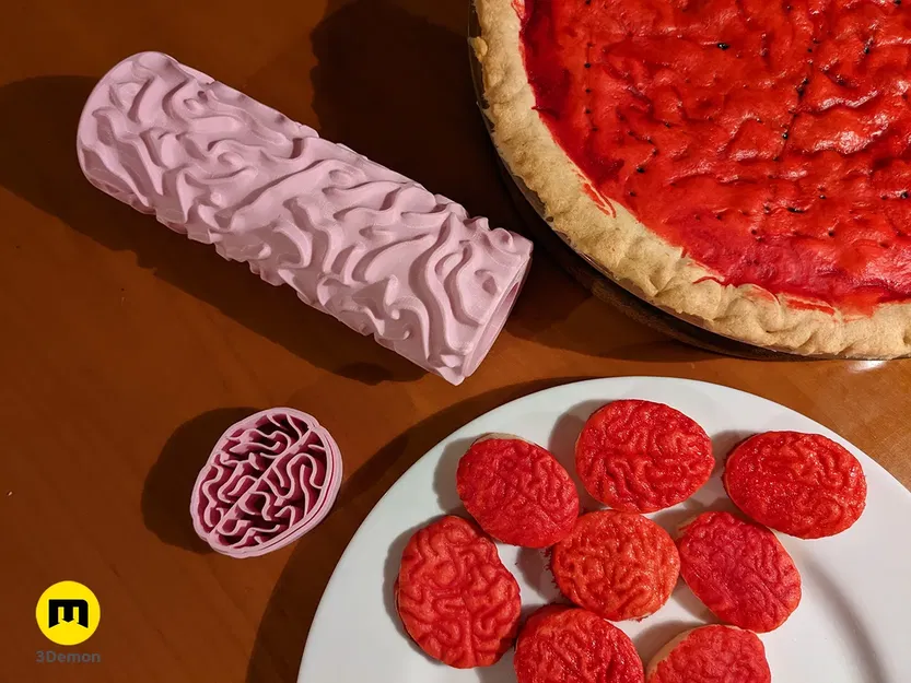 Khuôn Cắt Bánh & Con Lăn In Hình Bộ Não - Image 4