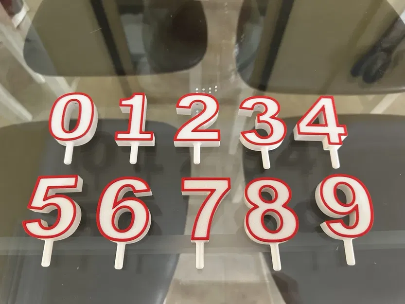 Chữ Số Trang Trí Bánh Sinh Nhật (0-9) - Image 1