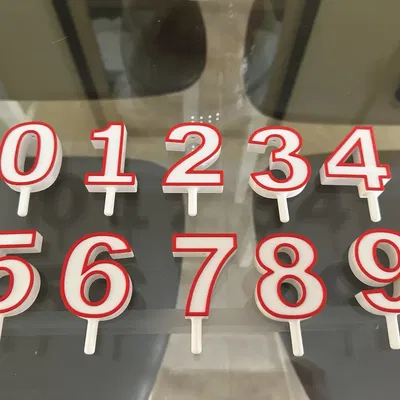 Chữ Số Trang Trí Bánh Sinh Nhật (0-9)
