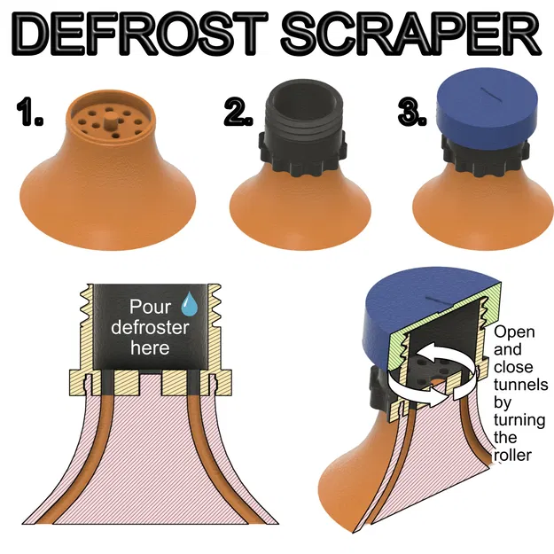 Dụng Cụ Cạo Băng Tuyết Có Bình Chứa Dung Dịch - Image 2