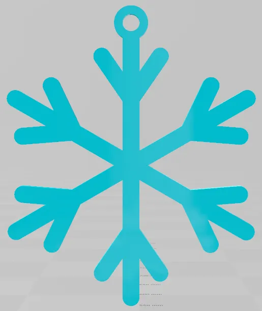 EASY TO PRINT, SNOWFLAKE, CHRISTMAS ORNAMENT 8, ORNAMENTS - Image 1