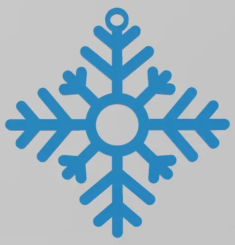EASY TO PRINT, SNOWFLAKE, CHRISTMAS ORNAMENT 6, ORNAMENTS - Image 1