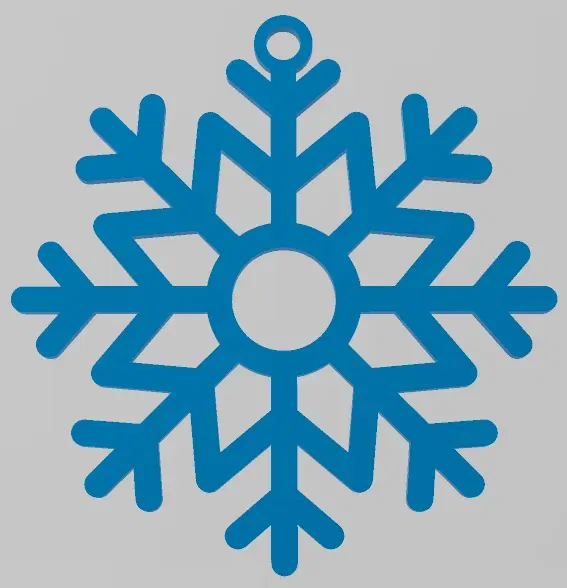 EASY TO PRINT, SNOWFLAKE, CHRISTMAS ORNAMENT 5, ORNAMENTS - Image 1