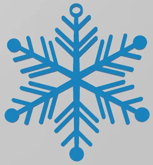 EASY TO PRINT, SNOWFLAKE, CHRISTMAS ORNAMENT 7, ORNAMENTS - Image 1
