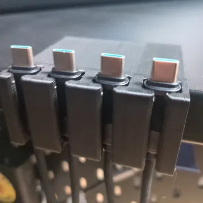 Desk edge cable holder