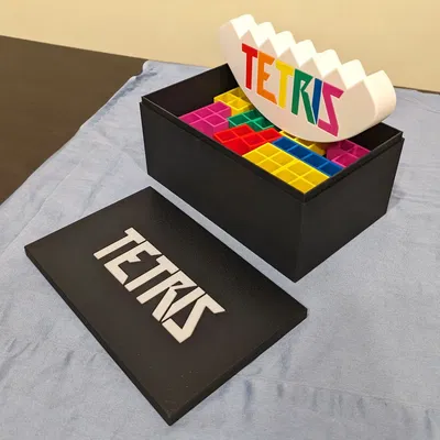 Hộp Tetris Có Nắp Khắc Chữ