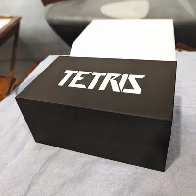 Hộp Tetris Có Nắp Khắc Chữ