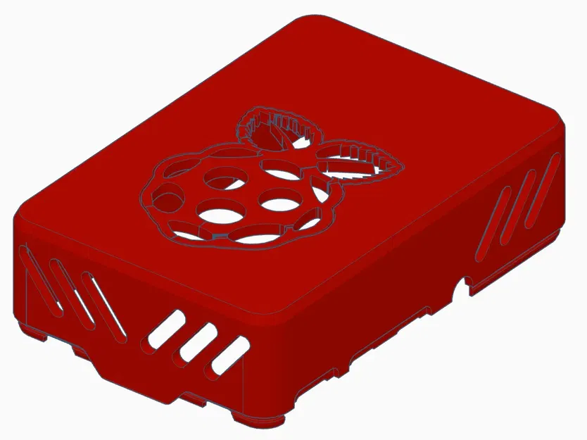 Pi Case Top for RPi-POE+ HAT on a riser - Image 1