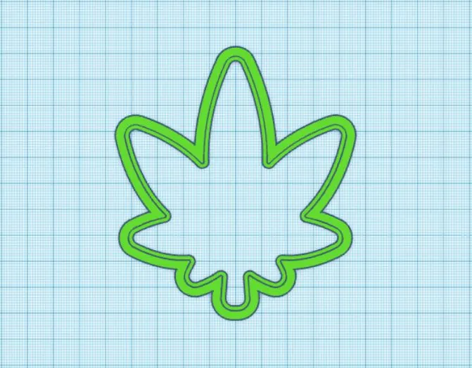 Khuôn Cắt Bánh Lá Cần Sa - Image 1