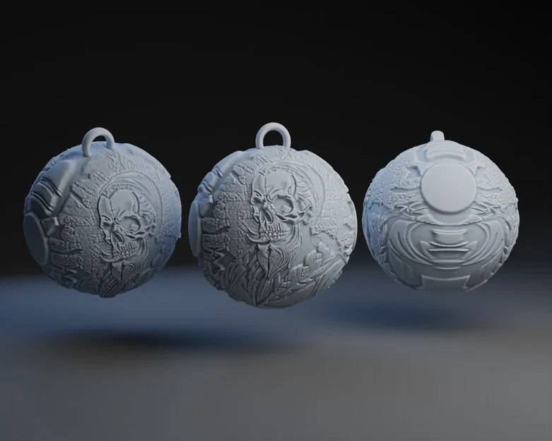 Móc Trang Trí Cây Thông Noel "Santa Skulls" Số 2 - Bóng Đèn - Image 1