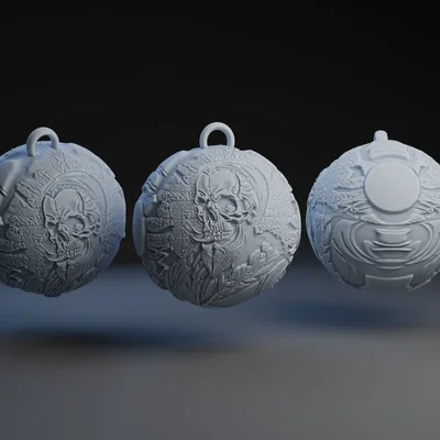 Móc Trang Trí Cây Thông Noel "Santa Skulls" Số 2 - Bóng Đèn