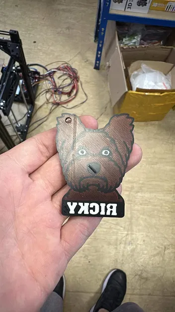 Móc khóa Chó Yorkie - In Đa Vật Liệu - Image 1