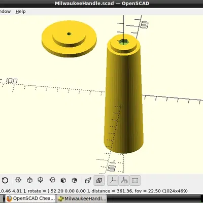 Tay cầm máy mài góc và dụng cụ điều chỉnh theo tham số v2.0