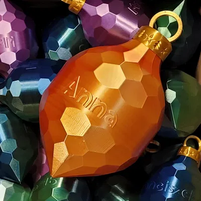 Customizable ornament with Your logo/name (vase mode)