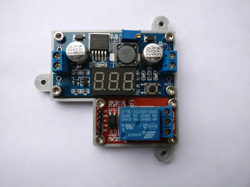 Giá đỡ module LM 2597 có màn hình LED và relay đơn - Image 1
