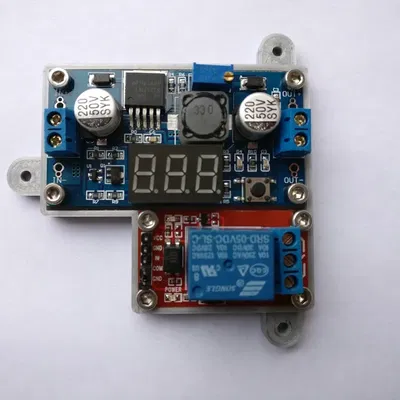 Giá đỡ module LM 2597 có màn hình LED và relay đơn