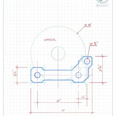Filament Spool Storage Bracket for Shelving