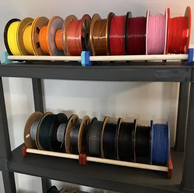 Filament Spool Storage Bracket for Shelving