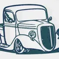 Vintage Hot Rod Truck Wall Art - Thumbnail 1