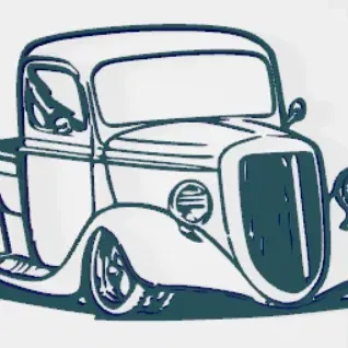 Vintage Hot Rod Truck Wall Art