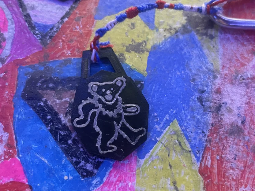 Móc Khóa Gấu Nhảy Grateful Dead - Image 1