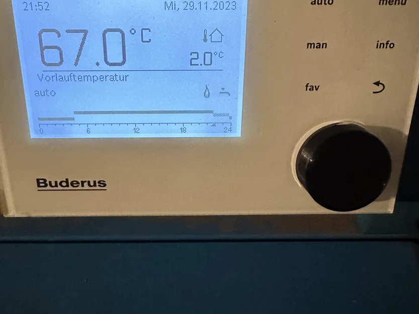 Drehknopf für Buderus Heizungssteuerungen (Rotary knob for Buderus heating controls) - Image 1