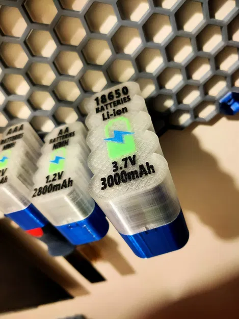 HỘP ĐỰNG PIN 18650 CÓ NẮP KHẮC CHỮ CHO HONEYCOMB STORAGE WALL - Image 3