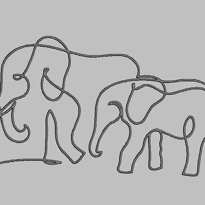 Trang trí tường hình Voi