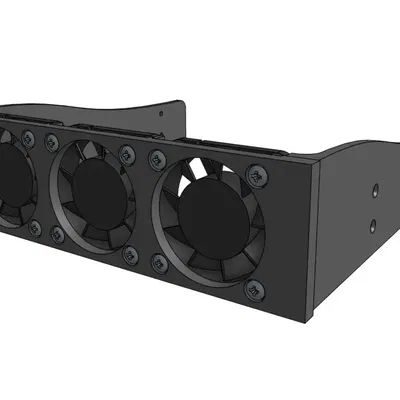 Khay Quạt 5.25" Cho PC Để Bàn - Dùng 3 Quạt 40mm