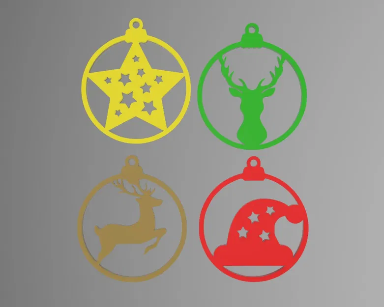 Pack 4 pendants Christmas - Image 2