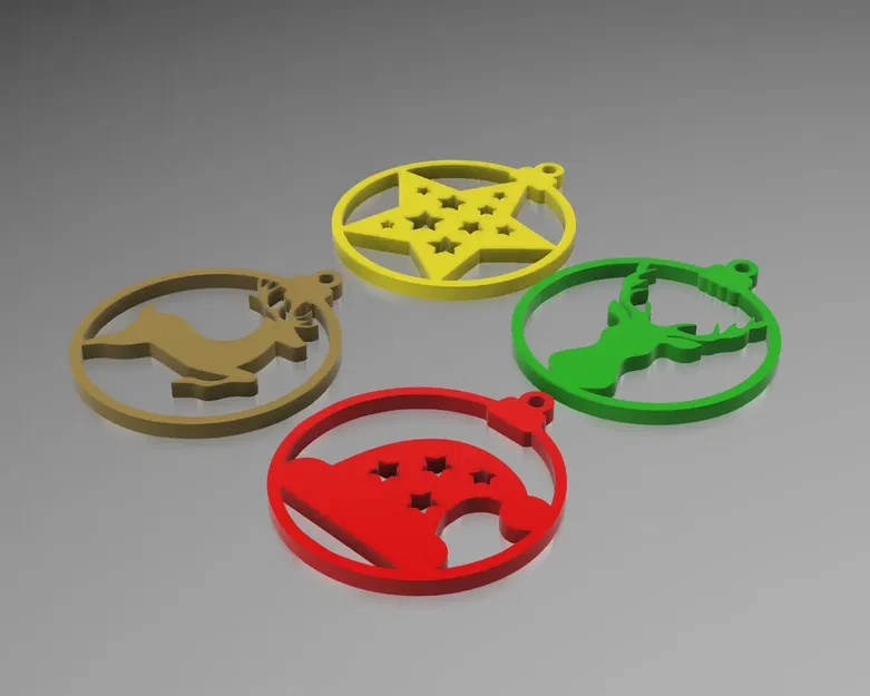 Pack 4 pendants Christmas - Image 3