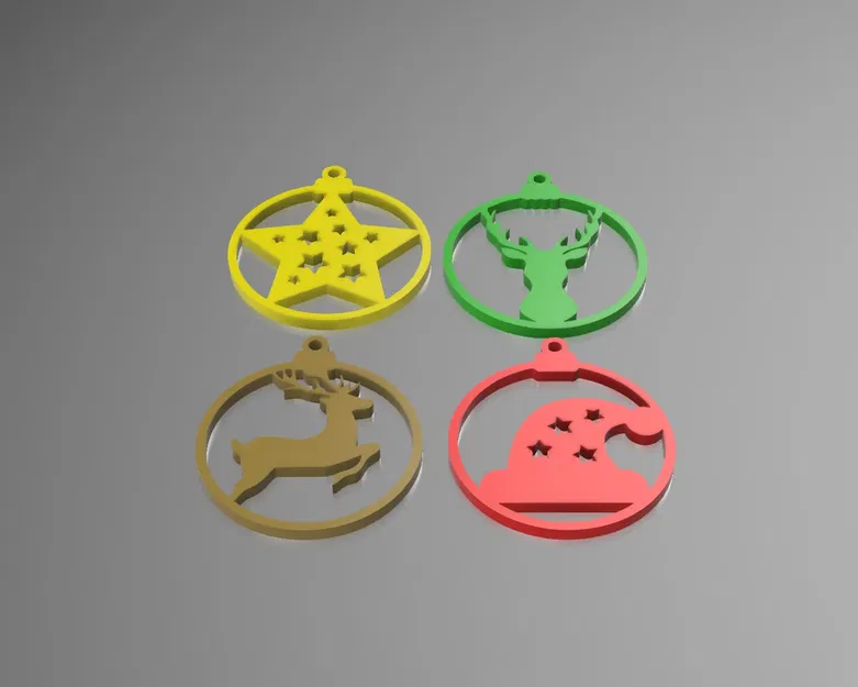 Pack 4 pendants Christmas - Image 4